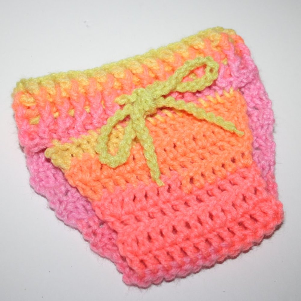 🌈 COLORFUL DIAPER COVER · NEWBORN–3 MO 🎀